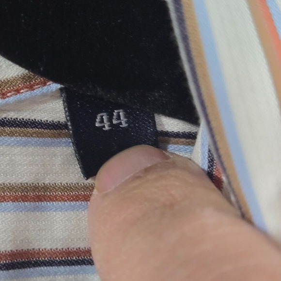 Men's Burberry London Button Up Shirt Casual Size‎ 44 Long Sleeve Stripe - Picture 4 of 11